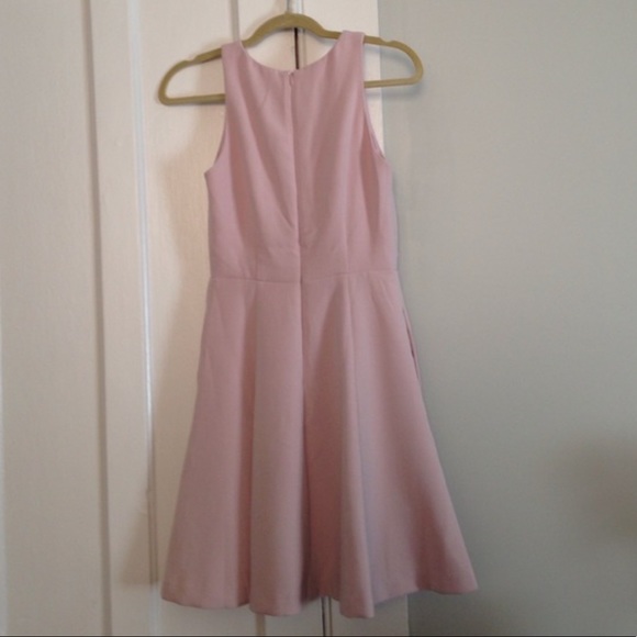 Club Monaco dusty mauve skater cut out dress - Picture 3 of 3